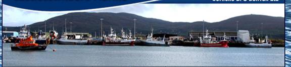 Trawlers tied up at new pier